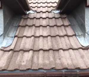 Lichen and efflorescence treated on residential roof in Bournemouth
